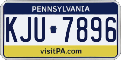 PA license plate KJU7896