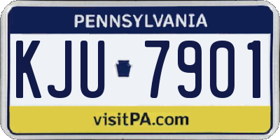PA license plate KJU7901