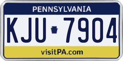 PA license plate KJU7904