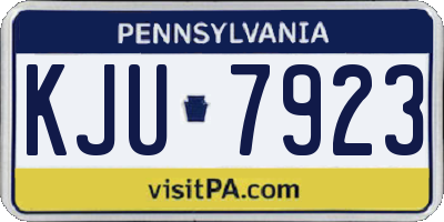 PA license plate KJU7923