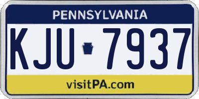 PA license plate KJU7937
