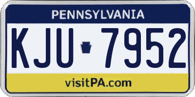 PA license plate KJU7952
