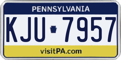 PA license plate KJU7957