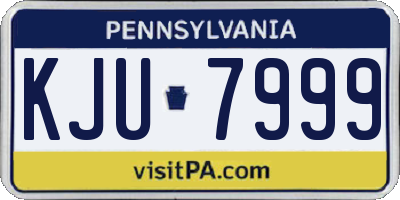 PA license plate KJU7999
