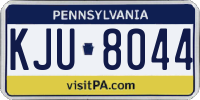 PA license plate KJU8044