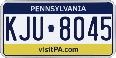 PA license plate KJU8045