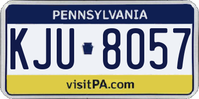 PA license plate KJU8057