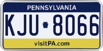 PA license plate KJU8066