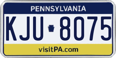 PA license plate KJU8075