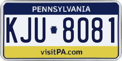 PA license plate KJU8081