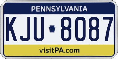 PA license plate KJU8087