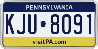 PA license plate KJU8091