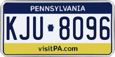 PA license plate KJU8096