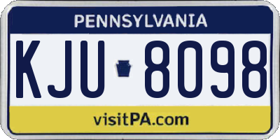 PA license plate KJU8098