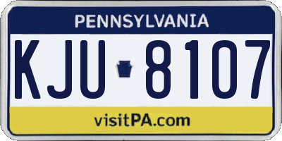 PA license plate KJU8107