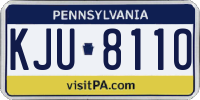 PA license plate KJU8110