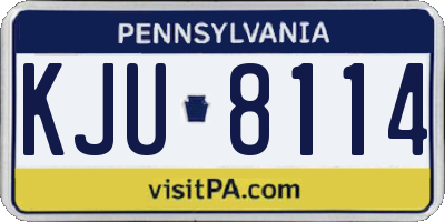 PA license plate KJU8114