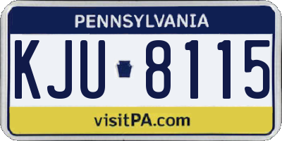 PA license plate KJU8115