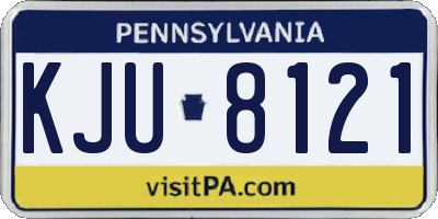 PA license plate KJU8121
