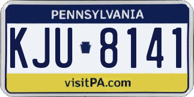 PA license plate KJU8141