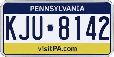 PA license plate KJU8142