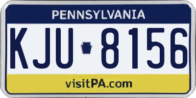 PA license plate KJU8156