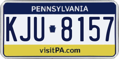 PA license plate KJU8157