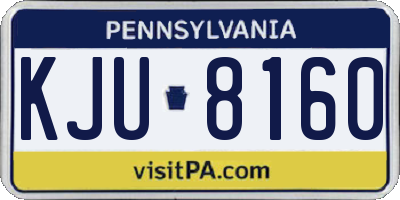 PA license plate KJU8160