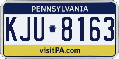 PA license plate KJU8163