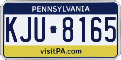 PA license plate KJU8165