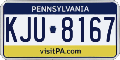 PA license plate KJU8167