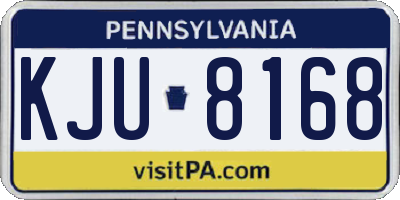 PA license plate KJU8168