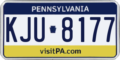 PA license plate KJU8177