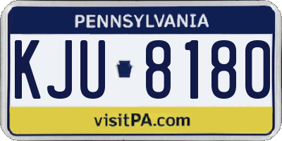 PA license plate KJU8180