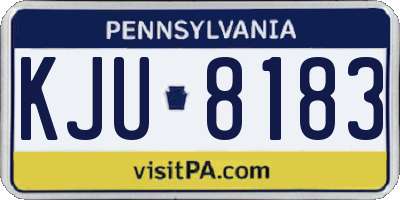 PA license plate KJU8183