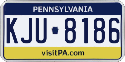 PA license plate KJU8186