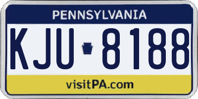 PA license plate KJU8188