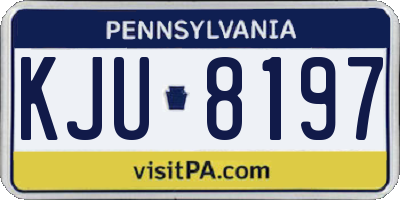 PA license plate KJU8197