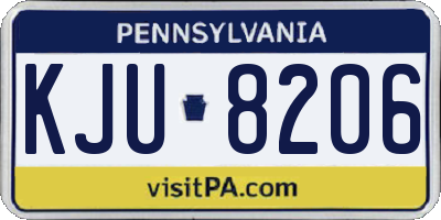 PA license plate KJU8206