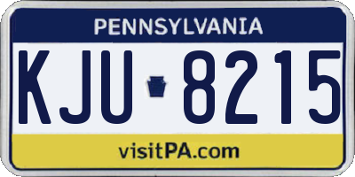 PA license plate KJU8215