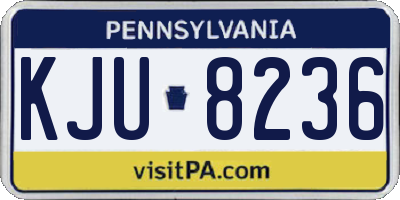 PA license plate KJU8236