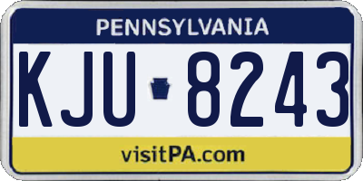 PA license plate KJU8243
