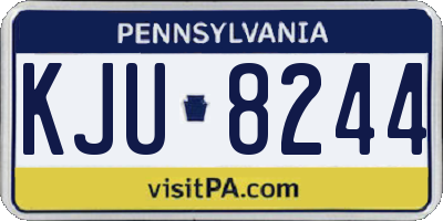 PA license plate KJU8244