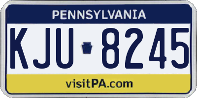 PA license plate KJU8245