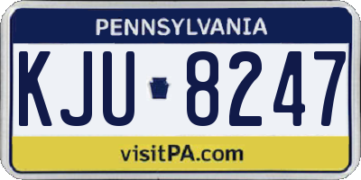 PA license plate KJU8247