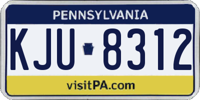 PA license plate KJU8312