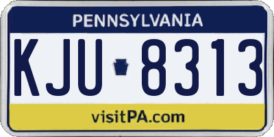 PA license plate KJU8313