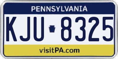 PA license plate KJU8325
