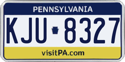 PA license plate KJU8327