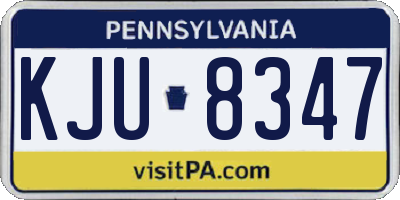 PA license plate KJU8347